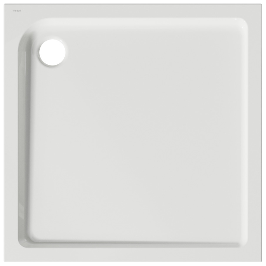 VIGOUR Duschwanne Acryl one 90x90x2.5cm weiss - Bild 1