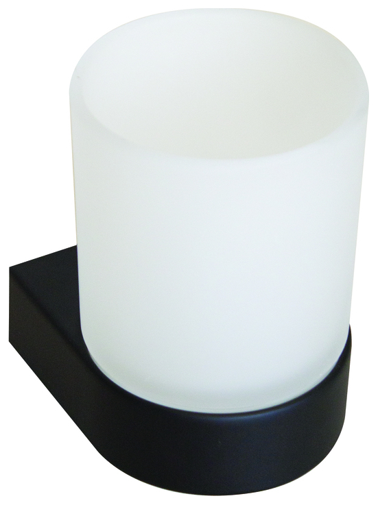 VIGOUR Glashalter derby V3 mit Glas schwarzmatt