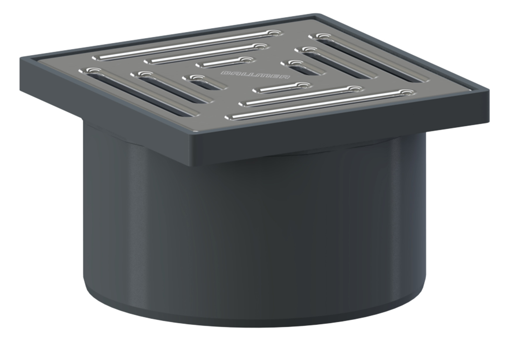 DALLMER Aufsatz KE 15, 150x150 mm Polypropylen Rost aus Edelstahl 500113 - Bild 1