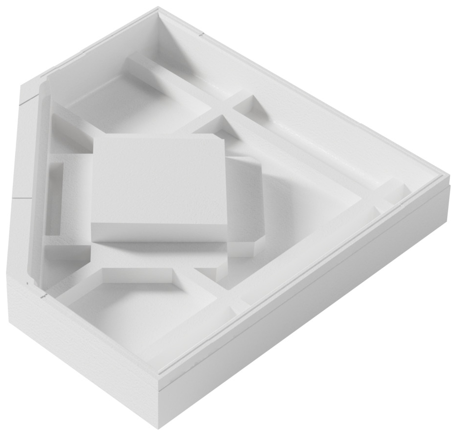 VIGOUR Wannenträger für Fünfeck-Duschwanne one 90x90x2.5cm Höhe 13cm - Bild 1