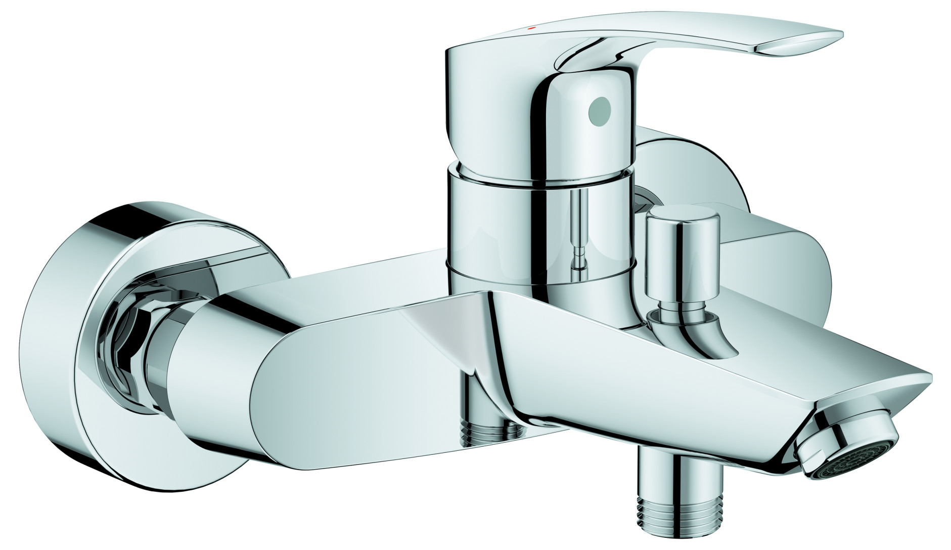 GROHE Wannenbatterie Eurosmart Wandmontage eigensicher chrom 33300003 - Bild 1