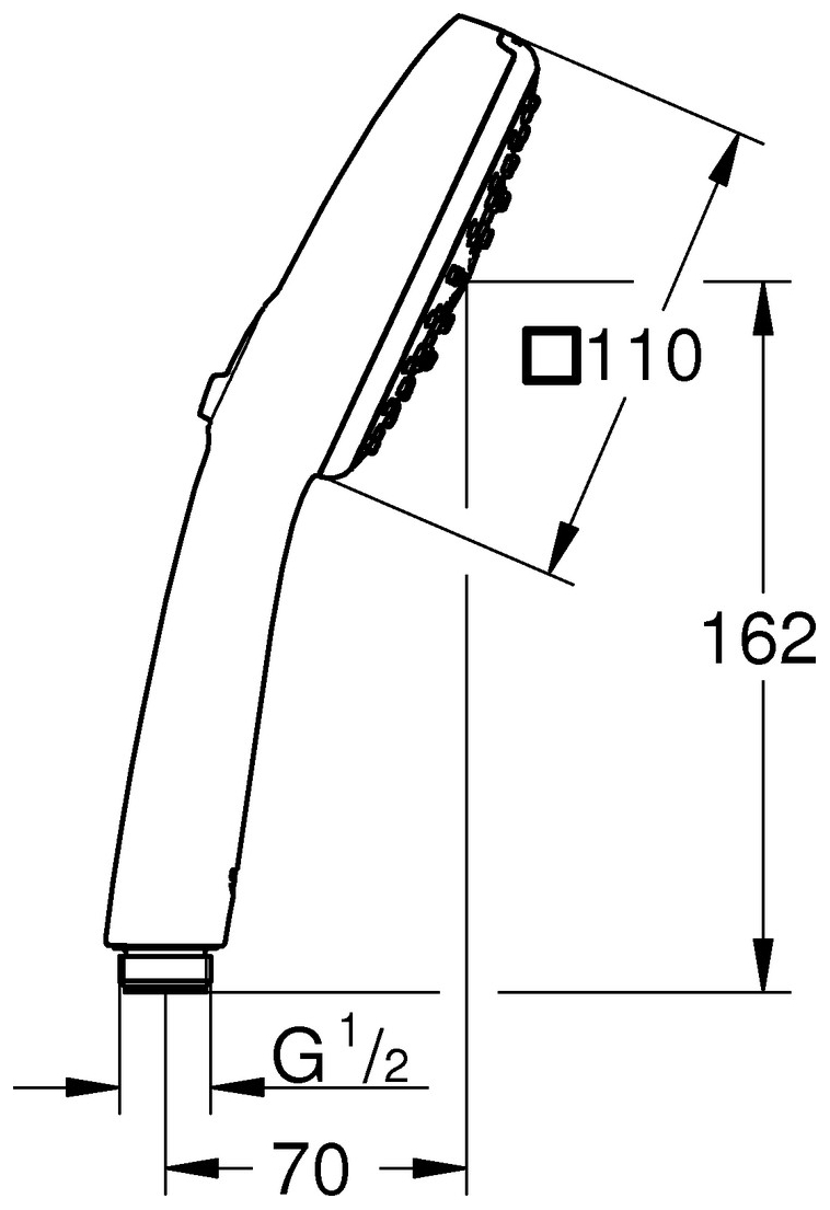 GROHE Handbrause Tempesta Cube 110 chrom 3 Strahlarten (Rain, Jet, Massage) 27572003 - Bild 6