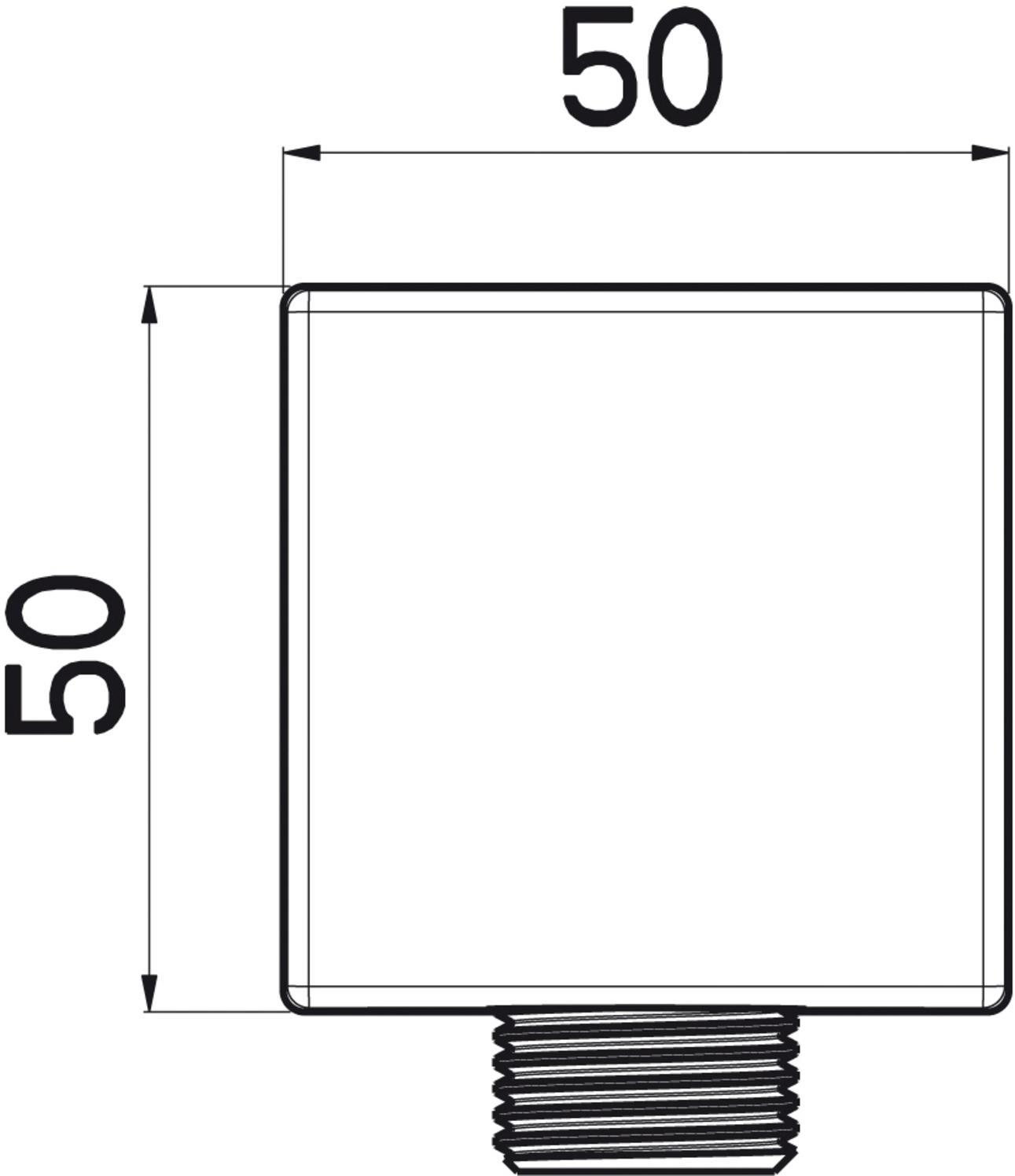 Nikles Wandanschlussbogen Quadro 1/2 Zoll verchromt 298805N - Bild 2