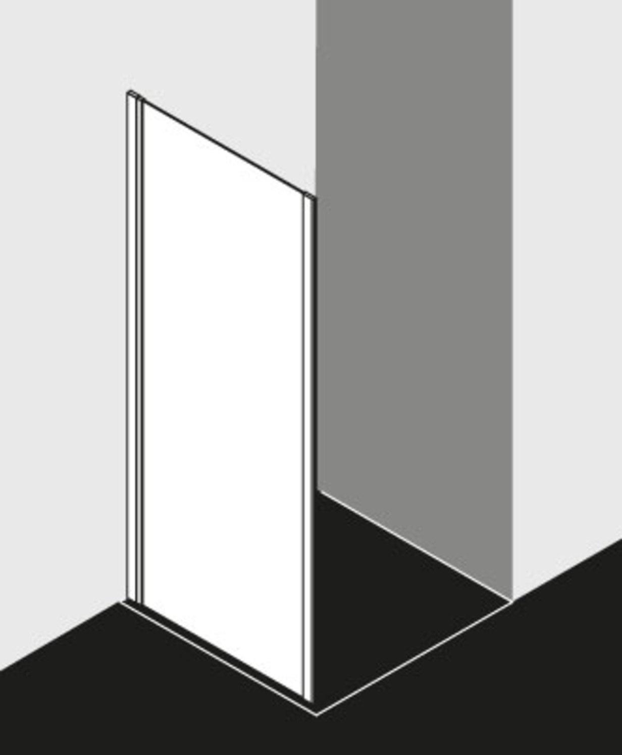 Kermi Ibiza 2000 Seitenwand TWO 800 x 1850 mm ESG klar, Profil silber mattglanz - Bild 5