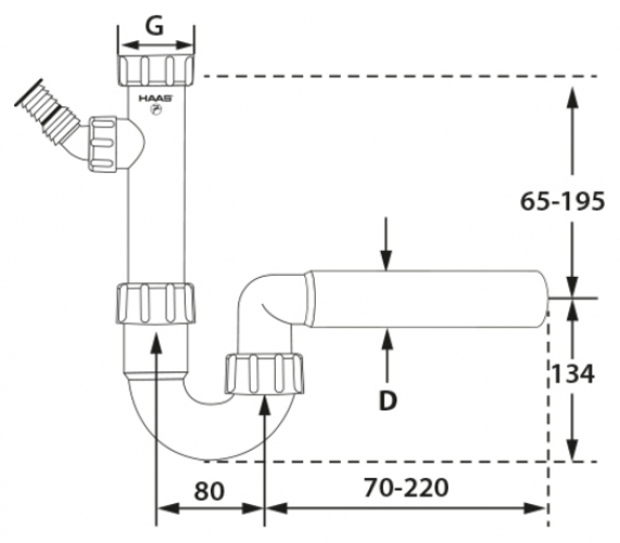 HS Ausgussbecken Stahl weiß emailliert 495x370mm mit Alurost, Siphon, Kette und Stopfen - Bild 4