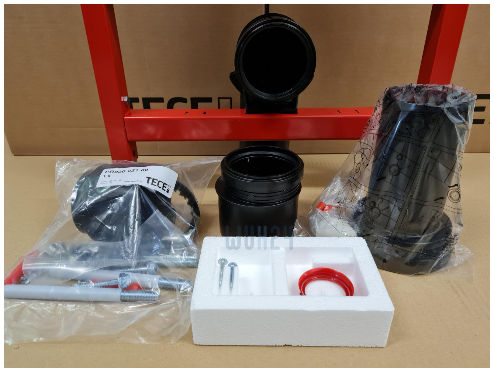 TECEbase Spülkasten Bauhöhe 1120mm mit Drückerplatte schwarz matt und Befestigungssatz 9400415 - Bild 3