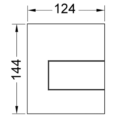 TECEsquare Urinal-Betätigungsplatte Metall chrom glänzend