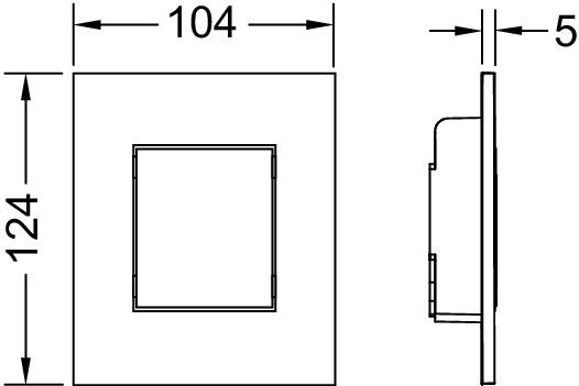 TECEnow Urinal-Betätigungsplatte Chrom glänzend, inklusive Kartusche 9242401 - Bild 2