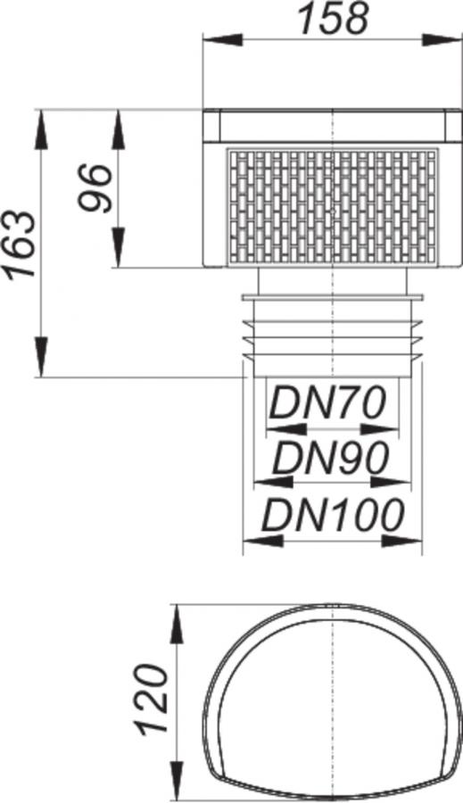 Dallmer DallVent Maxi Rohrbelüfter DN 70/DN 90/DN 100 850409 - Bild 2