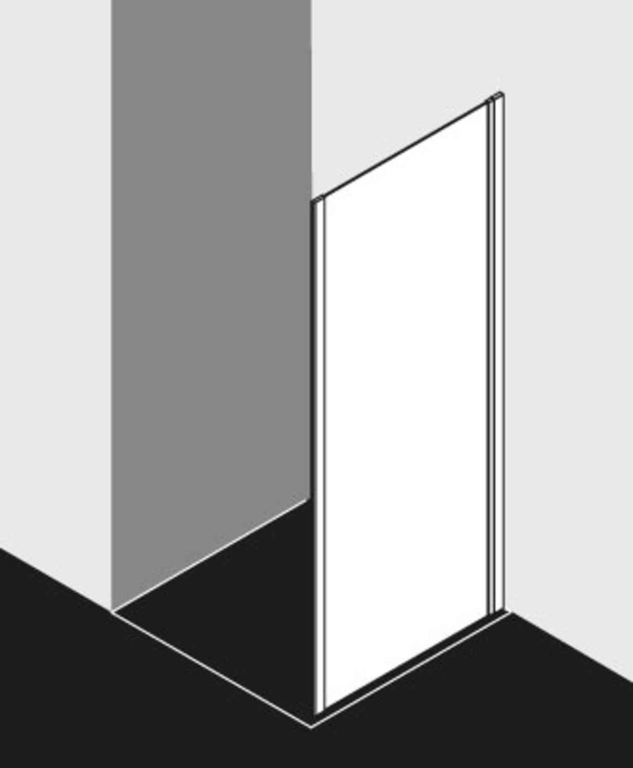 Kermi Ibiza 2000 Seitenwand TWO 800 x 1850 mm ESG klar, Profil silber mattglanz - Bild 2