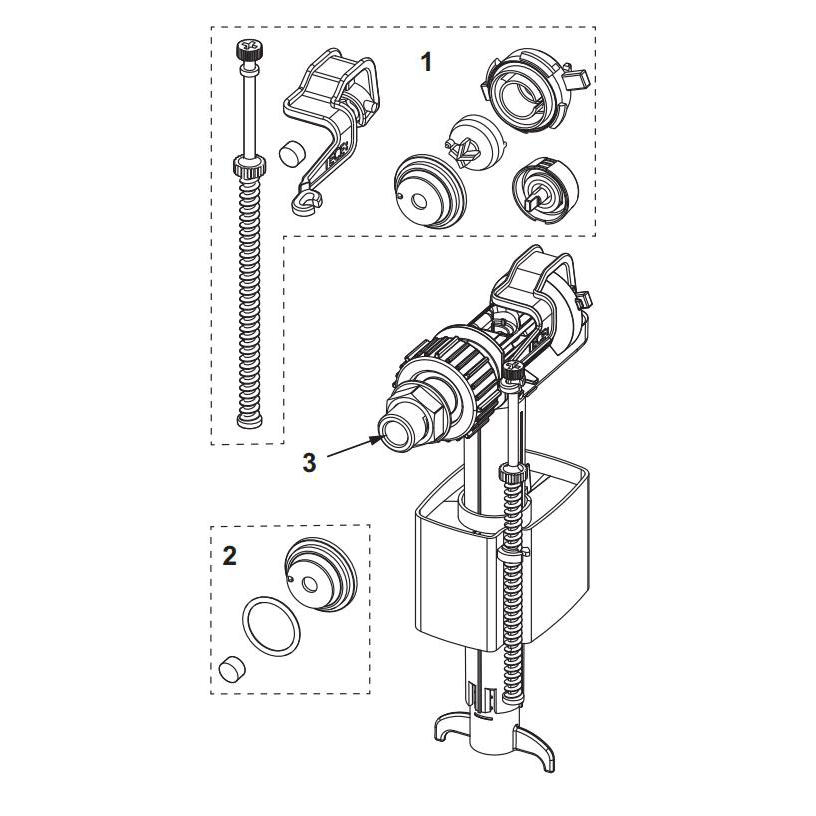 TECE Dichtungsset 9820383, TECEspültechnik, Ersatzteil für Füllventil F10 - Bild 2