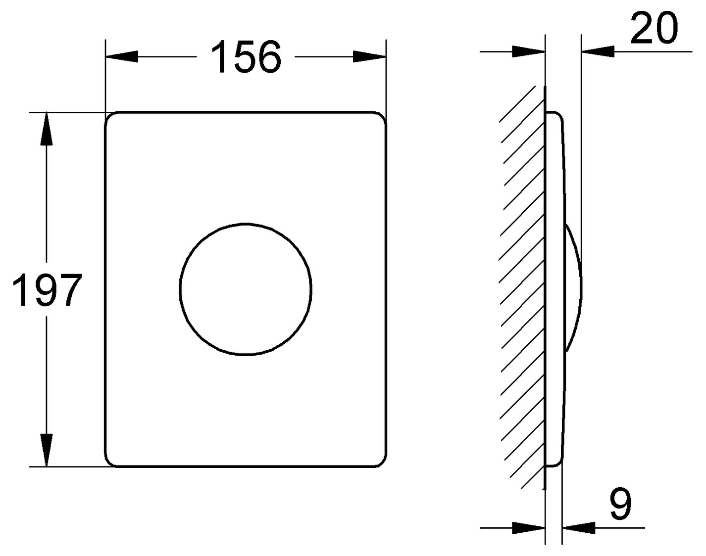GROHE Skate WC Betätigungsplatte Edelstahl 38445SD0 - Bild 2