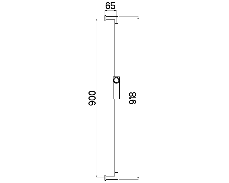 Nikles Brausestange Style 90cm verchromt