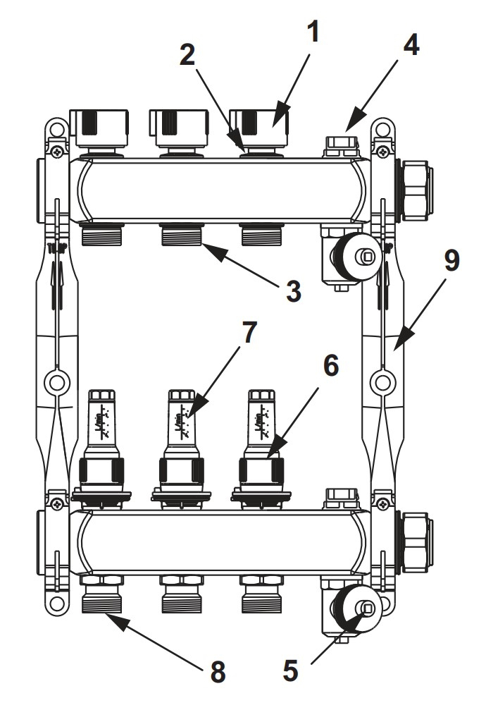 TECEfloor Anschlussnippel Rücklauf 3/4'' Eurokonus, Ersatzteil 77990072 - Bild 1