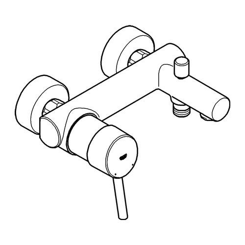 Grohe Einhand Wannenbatterie Concetto Aufputz chrom 32211001 - Bild 2