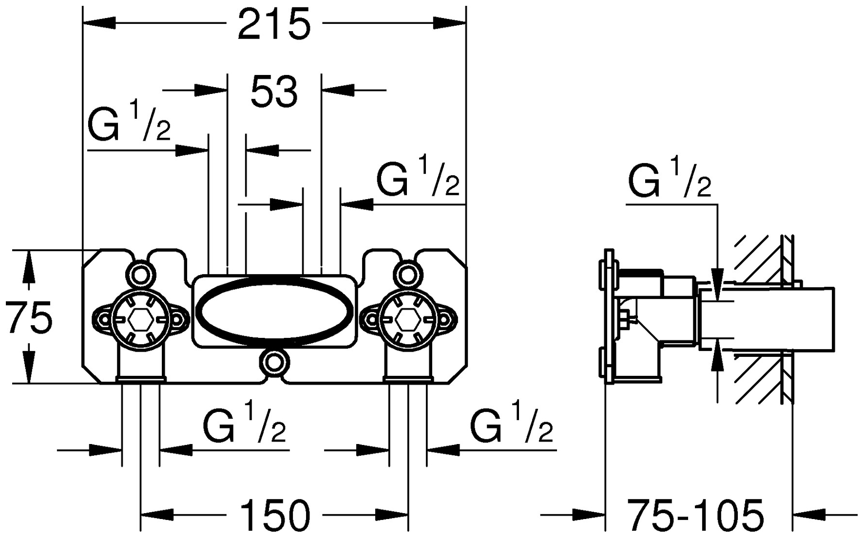 GROHE UP-Einbaukörper Grohtherm für SmartControl AP/UP-Thermostat-Kombination 26449000 - Bild 2