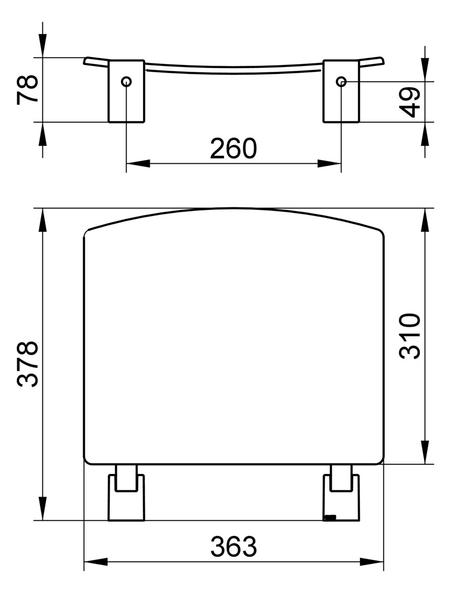 Keuco Klappsitz Plan Wandmontage verchromt lichtgrau 14980010038 - Bild 2
