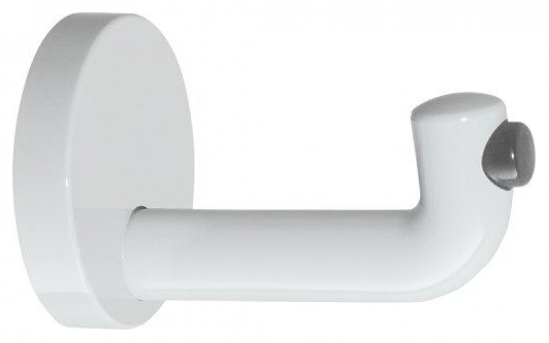 HEWI Serie 477 Wandhaken d 70 mm mit Türpuffer schwarz / reinweiß 477.90.035.99 - Bild 1