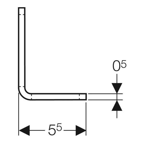 Geberit GIS Montagewinkel 75x55 mm verzinkt 461.002.00.1 mit Drehrastbolzen - Bild 2