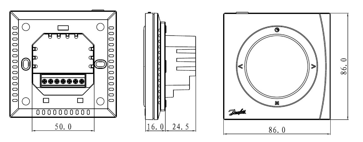 Danfoss Raumthermostat BasicPlus2 WT-P Programierbar 5-35°C mit Display, Bodenfühler-Option 088U0625 - Bild 4