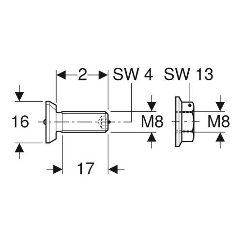 Geberit Drehrastbolzen M8 461.006.00.1 - Bild 2