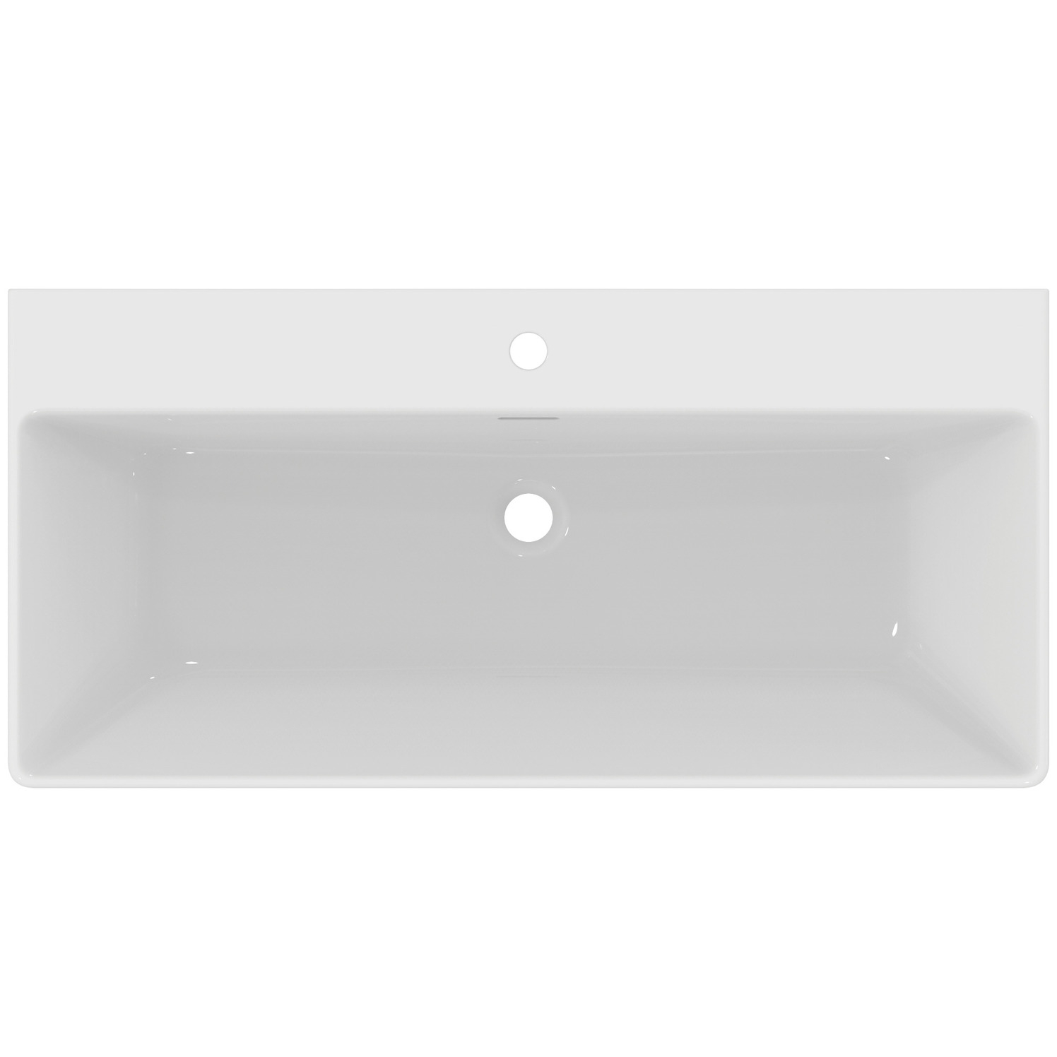 VIGOUR Möbelwaschtisch derby V3 100x48cm PflegetectPlus weiss mit Hahnloch und Überlauf