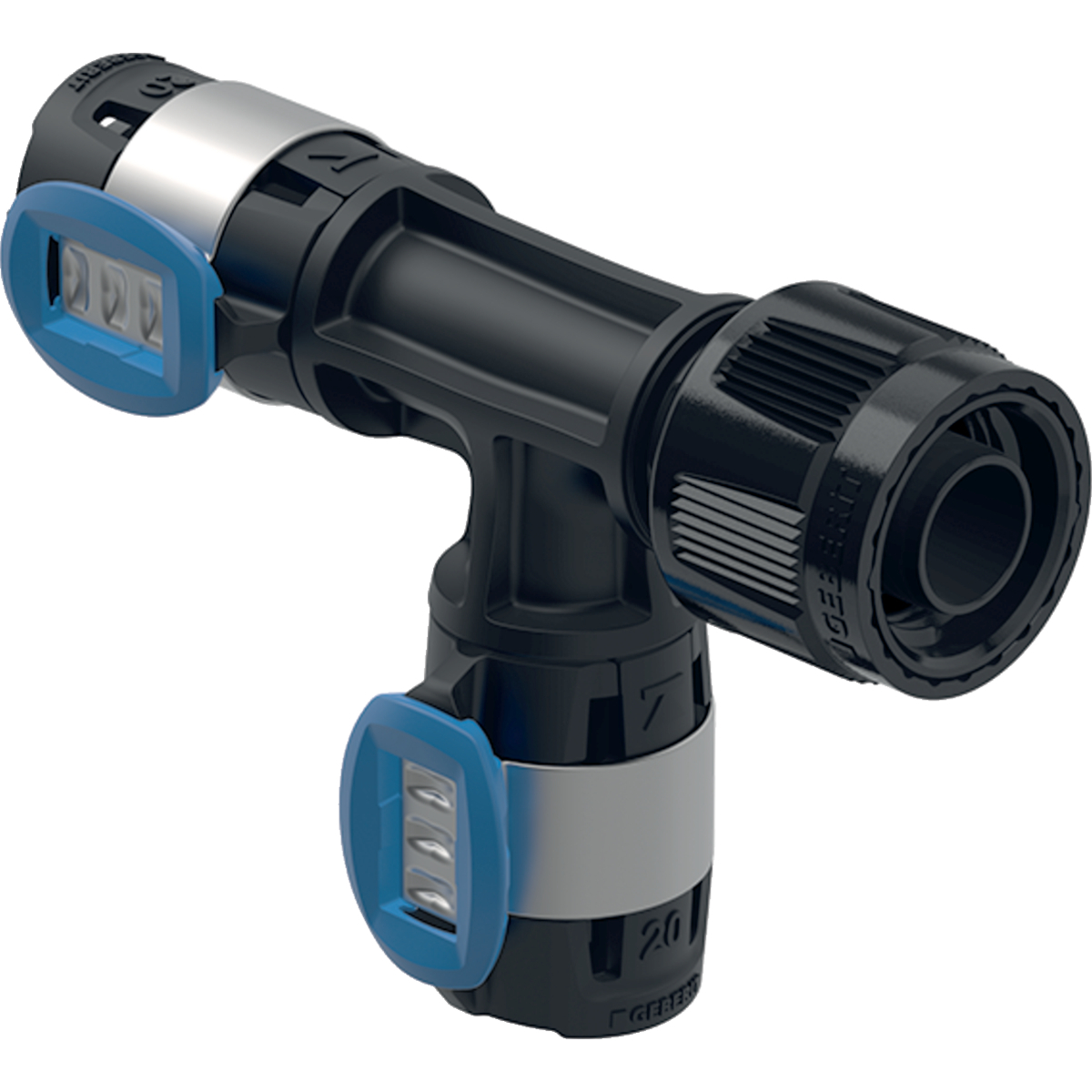 Geberit FlowFit Übergangs-T-Stück mit MasterFix PPSU d20-d20-MF20 620.781.00.1 - Bild 1