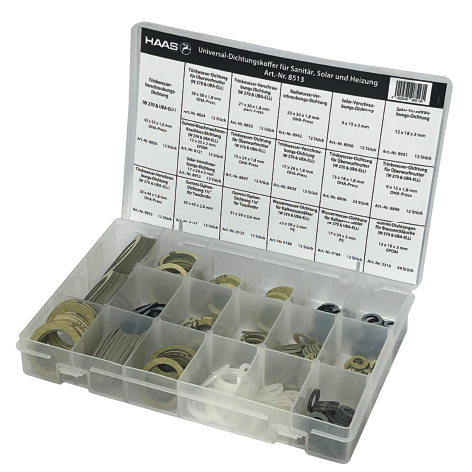 Universal-Dichtungskoffer 8513 für Sanitär, Solar und Heizung (240 Stück) - Bild 1
