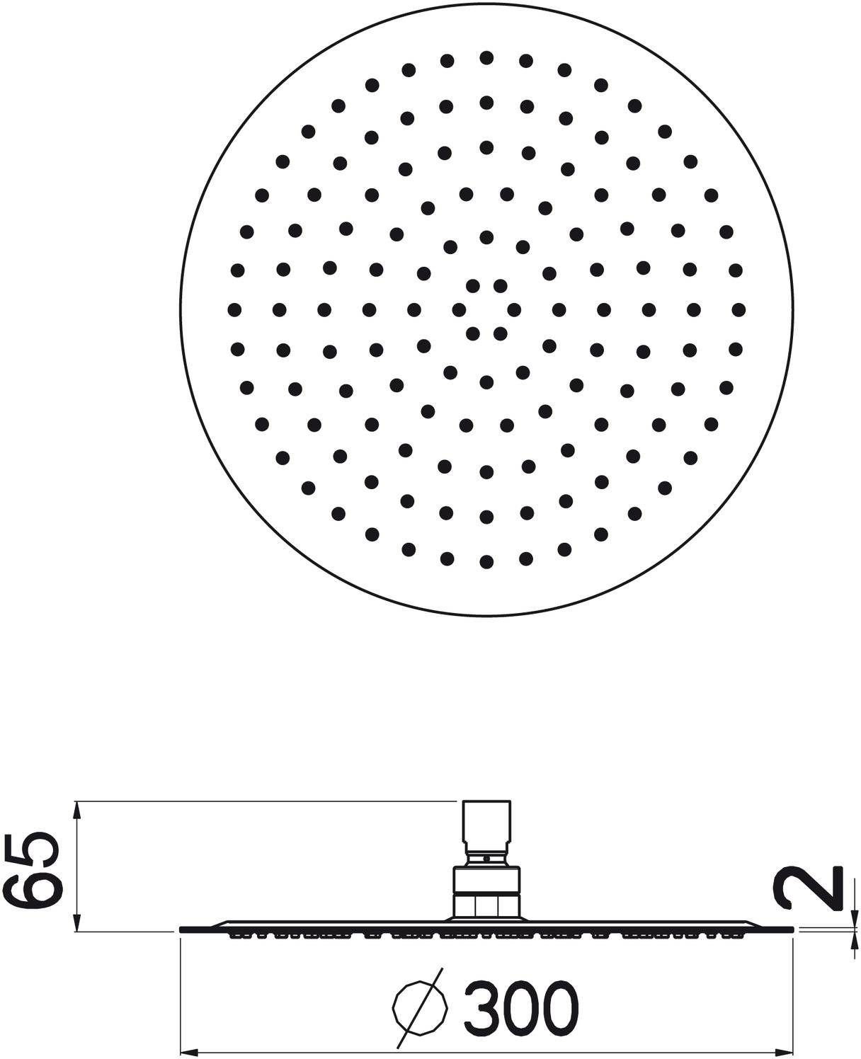 Nikles Regenkopfbrause Piano Round 300mm Edelstahl verchromt NIKPIARKB30 - Bild 2