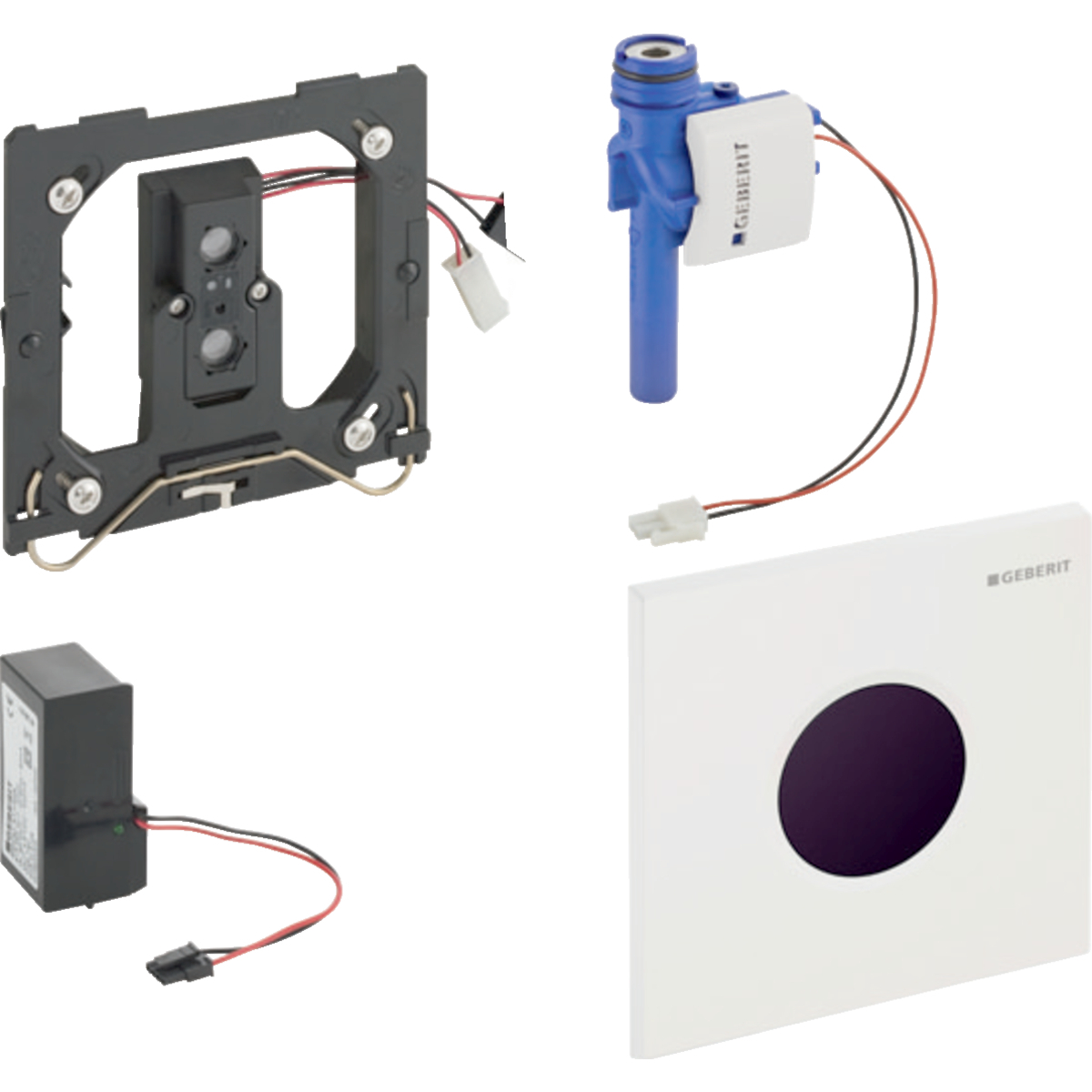 Geberit Urinalsteuerung mit elektronischer Spülauslösung Typ 01 mattchrom lackiert 116.021.JQ.5 - Bild 2