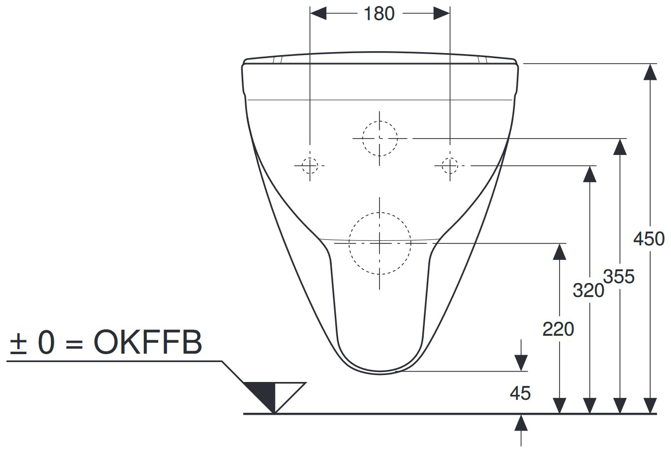 VIGOUR Wand-Tiefspül-WC clivia plus +5cm, ohne Spülrand, Ausladung 54 cm, weiss PflegetectPLUS - Bild 4