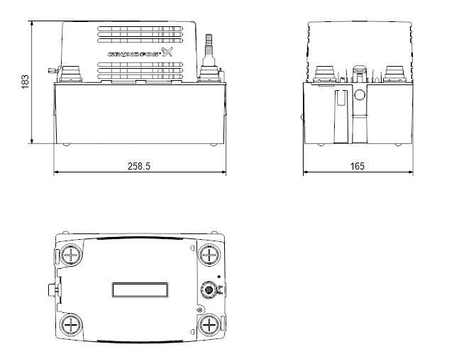 Grundfos Kondensathebeanlage CONLIFT 1 anschlussfertig 230V Pumpe mit 1,7m Kabel 97936156 - Bild 2