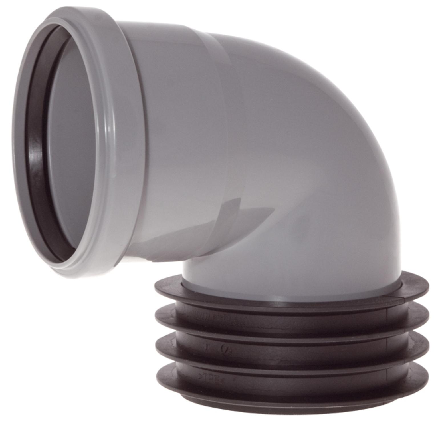 Airfit Winkel-Steckmuffe DN 90 x 110 konzentrisch aus PP 91110WS - Bild 1