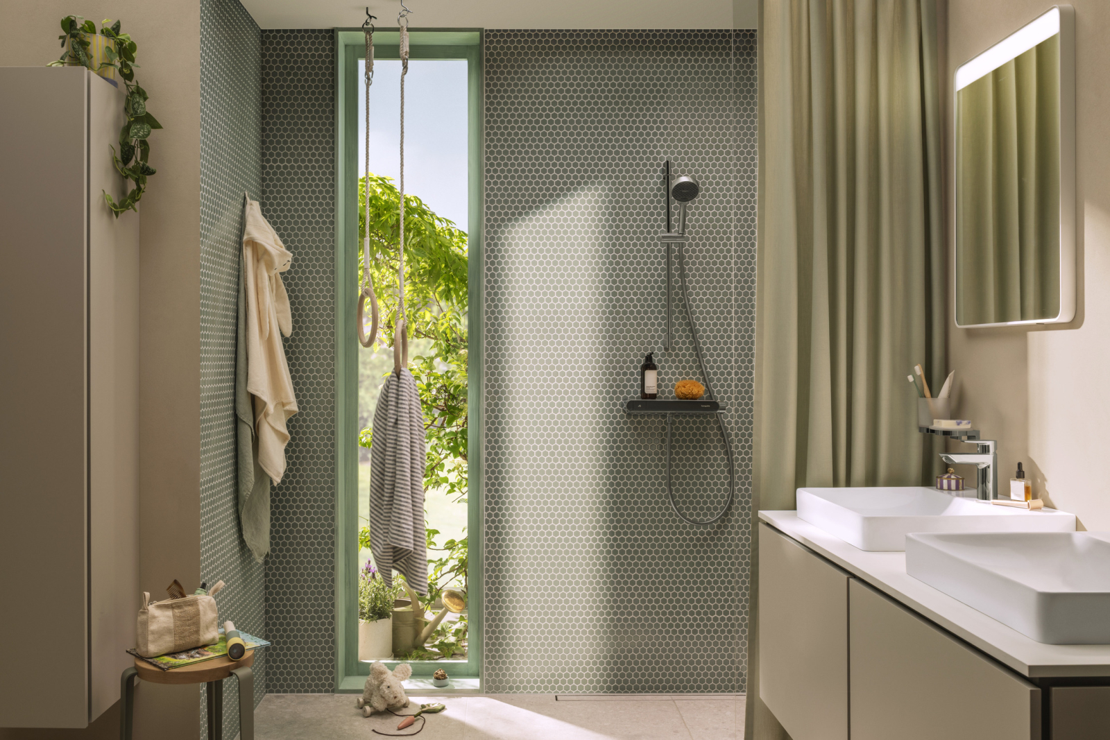 Hansgrohe Brauseset Activera Select S 95 2jet EcoSmart mit Brausestange Typ 65 chrom