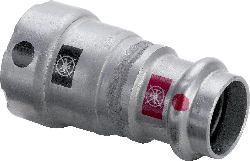 Viega Megapress Übergangsstück DN 10 3/8'' x 15 mm Modell 4213 Stahl unlegiert, Zink-Nickel 740207 - Bild 1