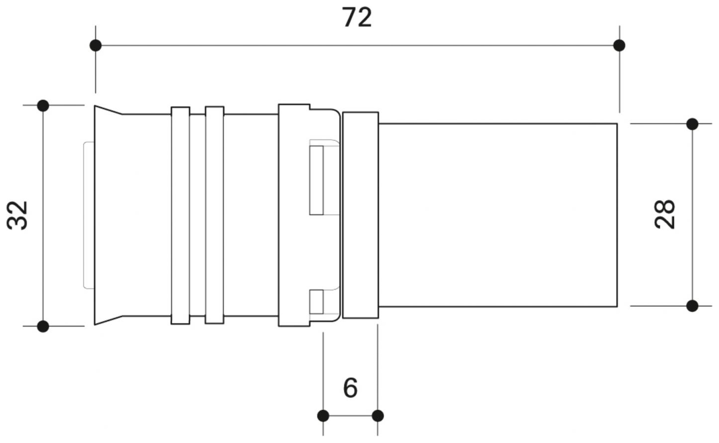 CONEL Connect MV2 Übergang für Metallrohr 32x28 mm Kupfer/Edelstahl - Bild 2