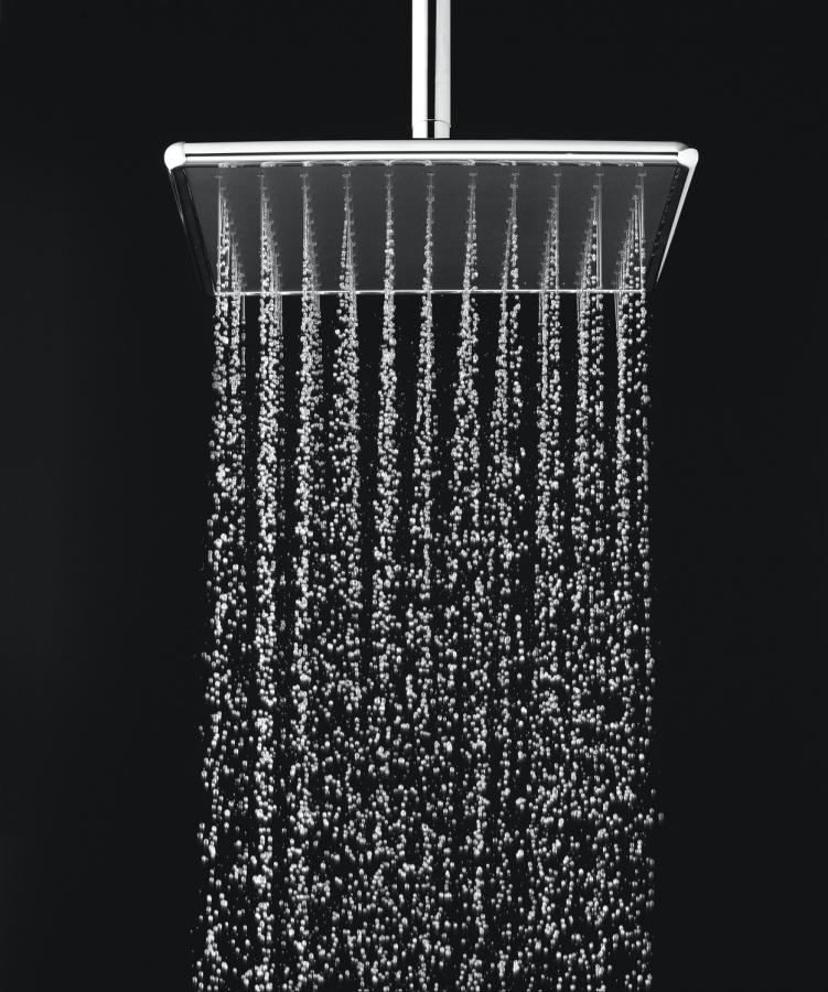 Nikles Kopfbrause Infinity 300 mm Quadro ABS verchromt / Carbon NIKINFKBQ30CB - Bild 2