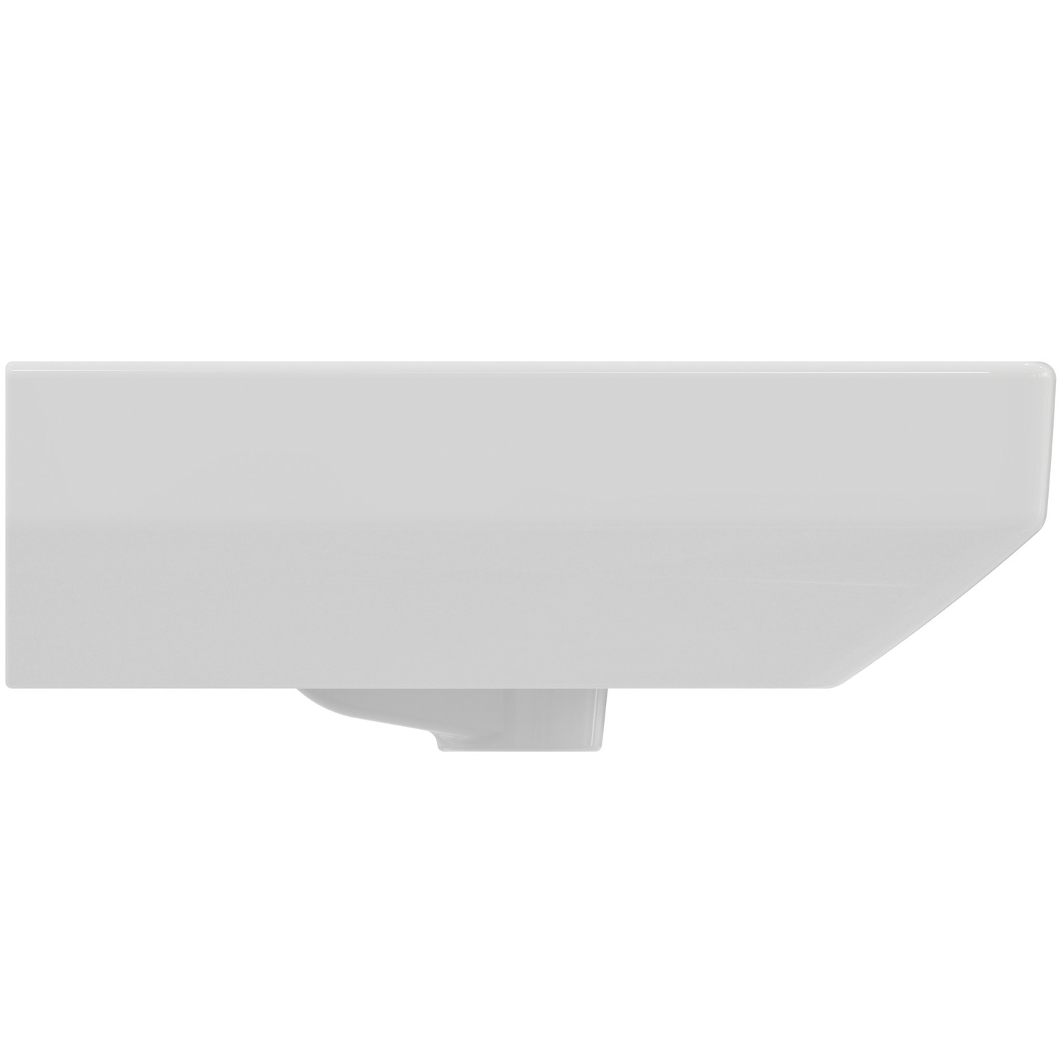 VIGOUR Waschtisch derby V3 edge 55x45cm PflegetectPlus weiss mit Hahnloch und Überlauf