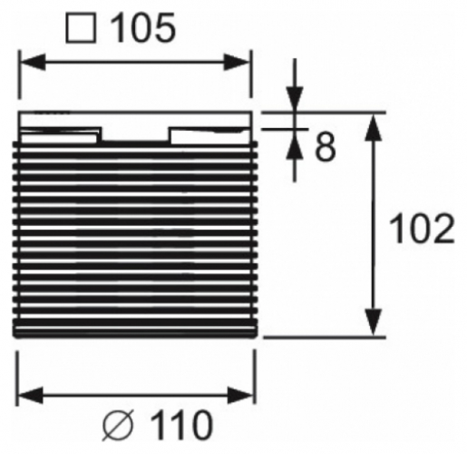 TECEdrainpoint S Rostrahmen Kunststoff 100x100 mm inklusive Designrost 3660001 - Bild 2