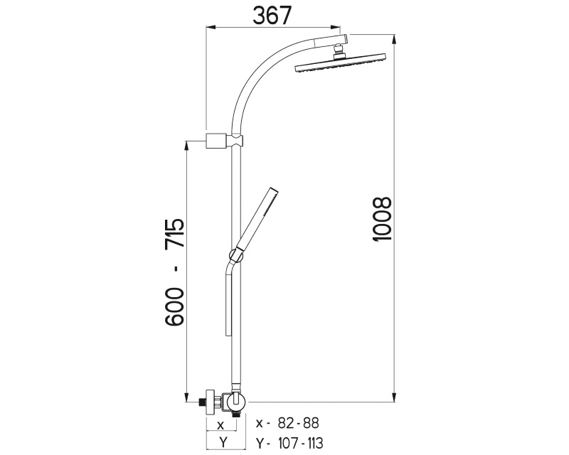 Nikles Duschsystem Architect 24 Therm T260 Stick verchromt