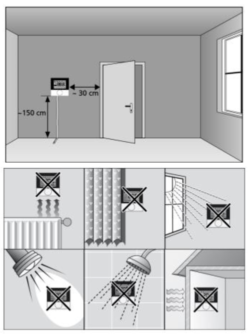 Empur Raumthermostat und Raumbediengerät 230V Display TRIAC für Standard Heizen 572308 - Bild 2