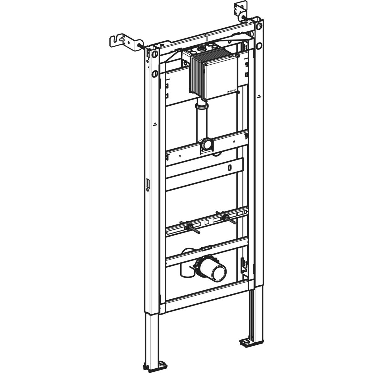 Geberit Duofix Basic Urinal-Montageelement Universal 130cm mit Bausatz 458.603.00.6