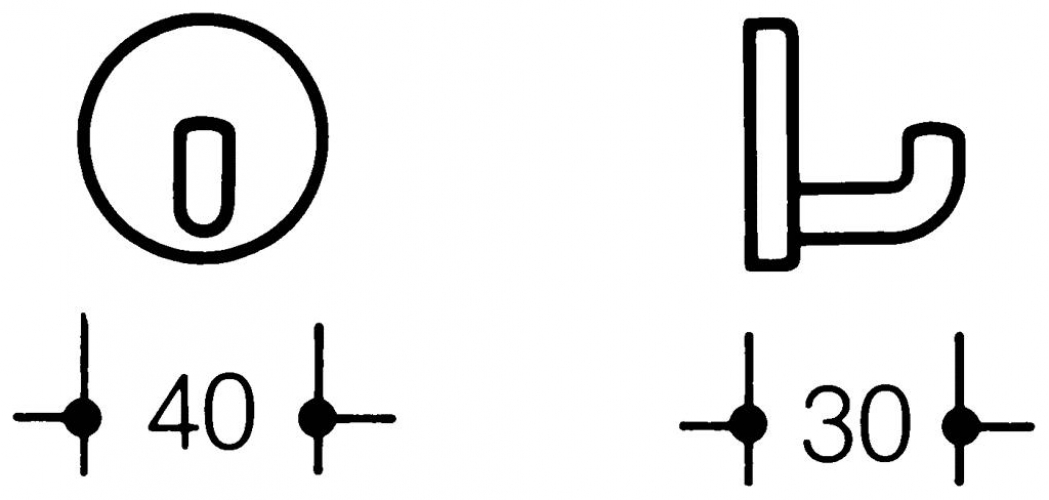 HEWI Serie 801 Wandhaken d 40 mm reinweiß 801.90.010.99 - Bild 2