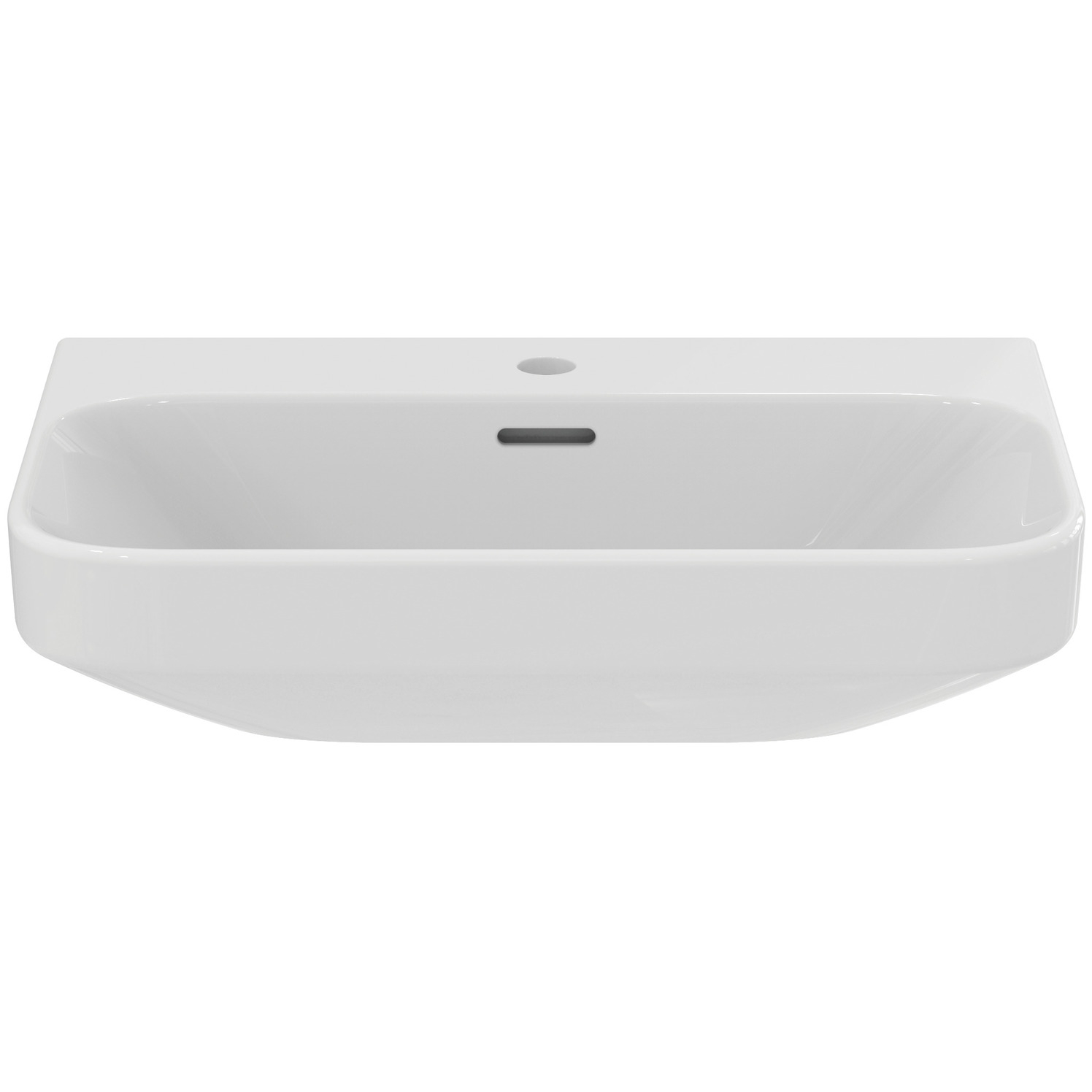 VIGOUR Waschtisch derby V3 kompakt 60x40cm PflegetectPlus weiss mit Hahnloch und Überlauf