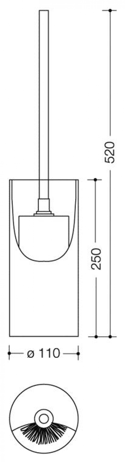 HEWI Serie 477 WC-Bürstengarnitur freistehend reinweiß 477.20.200.99 - Bild 2