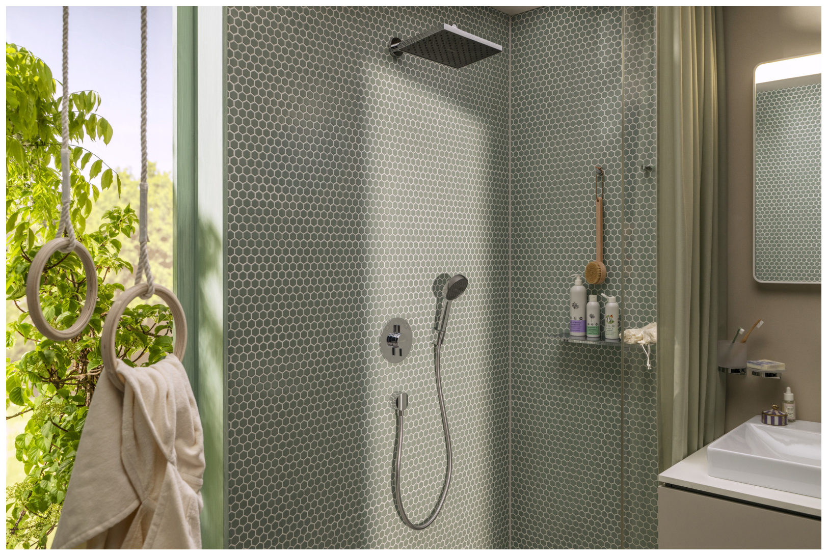 Hansgrohe Brausehalterset Activera Select S 95 2jet EcoSmart, Schlauch 1250mm chrom