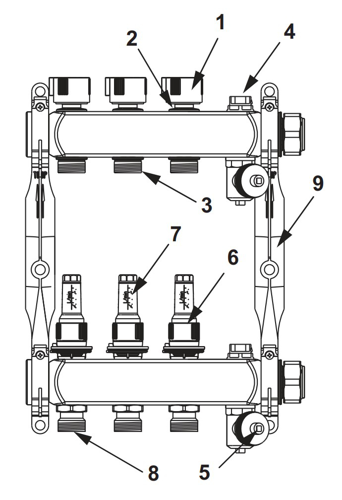 TECEfloor Rücklaufventil Ersatzteil 77990052, ab 2013 für 773100xx und 773111xx - Bild 2