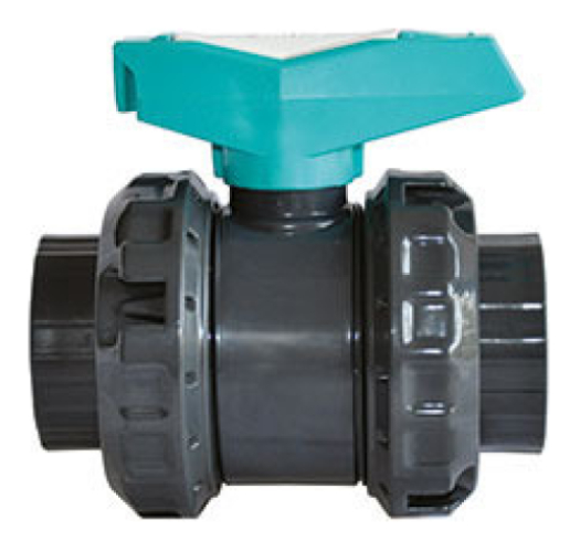 Cillit PVC-Kugelhahn 63mm für Schwimmbad mit Klebemuffe und Öffnungshilfe