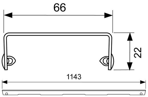 TECEdrainline Designrost basic 1200 mm Edelstahl poliert, gerade 601210 - Bild 2