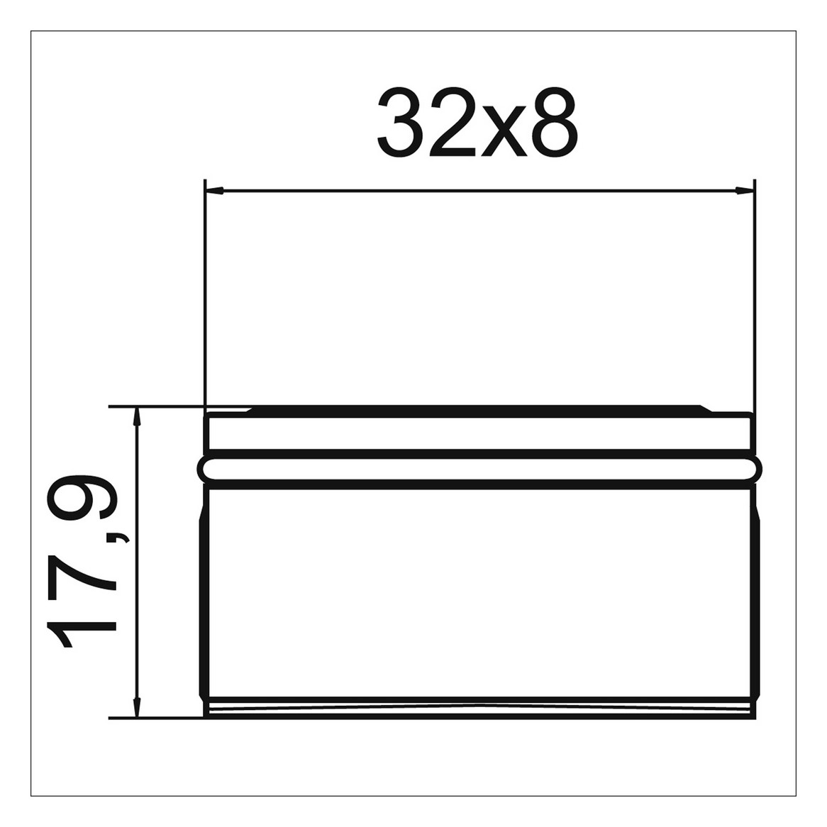 NEOPERL Rechteckstrahlregler 32 x 8 mm